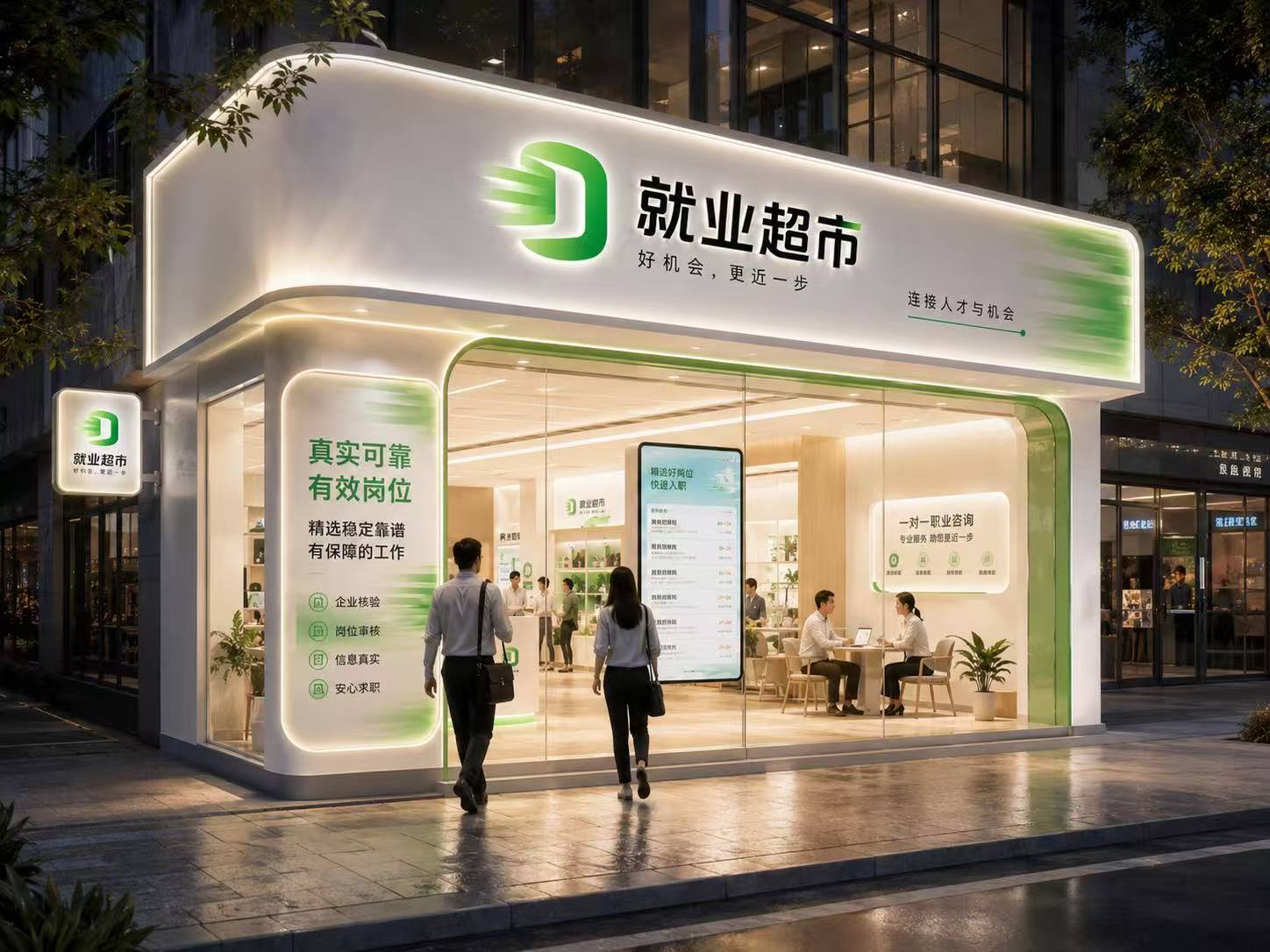 就业超市标准化门店展示